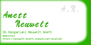 anett neuwelt business card
